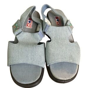 Blue Comfort Sandals with Adjustable Straps